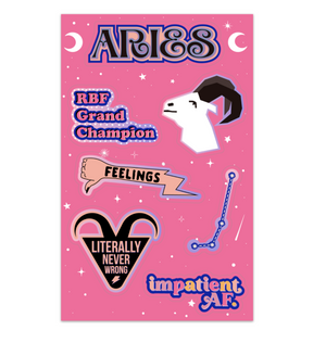 Aries Astrological Sticker Sheet