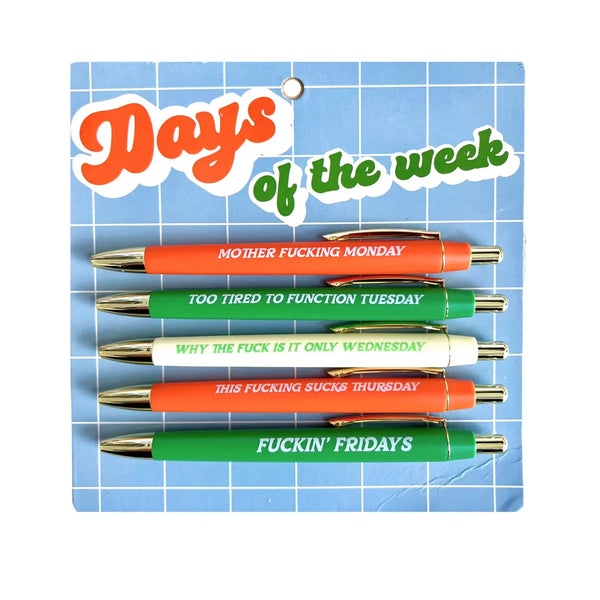 PG Days of the Week Cussing Pens 