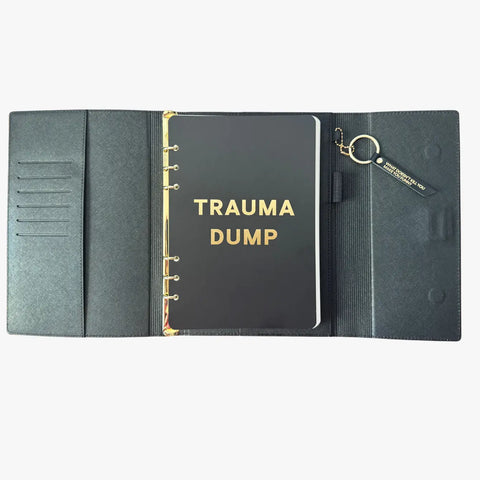 Trauma Dump Vegan Leather Journal Folio