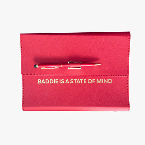 Baddie Is A State Of Mind Vegan Leather Journal Folio