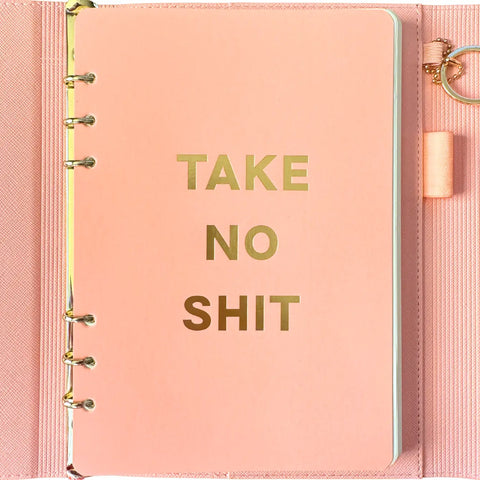 Take No Shit Vegan Leather Journal Folio