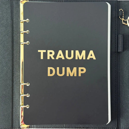 Trauma Dump Vegan Leather Journal Folio