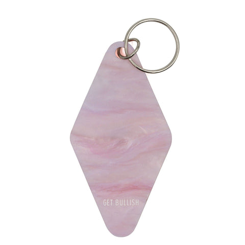 Chateau Des Heaux Motel Style Keychain in Crystal Pink