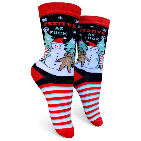 Festive As Fuck Crew Socks