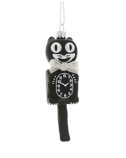 Retro Cat Clock Ornament