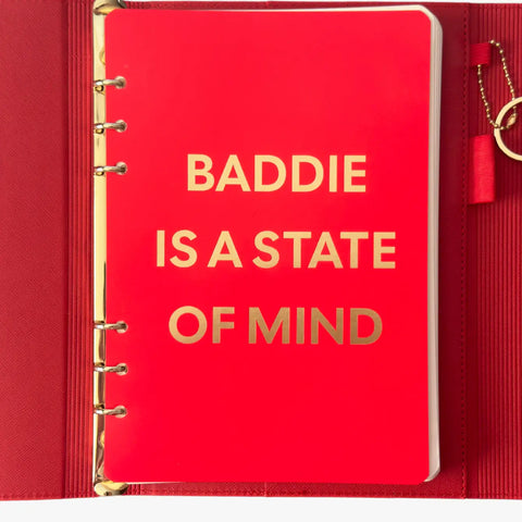 Baddie Is A State Of Mind Vegan Leather Journal Folio