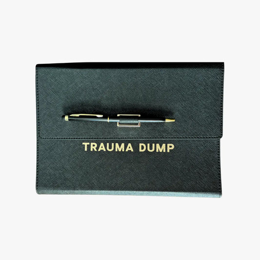 Trauma Dump Vegan Leather Journal Folio