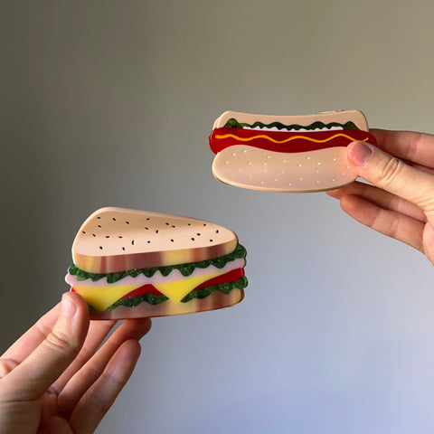 Large Deli Sandwich Hair Claw Clip