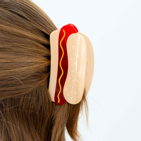 Large Hot Dog Hair Claw Clip