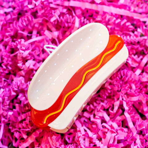 Large Hot Dog Hair Claw Clip