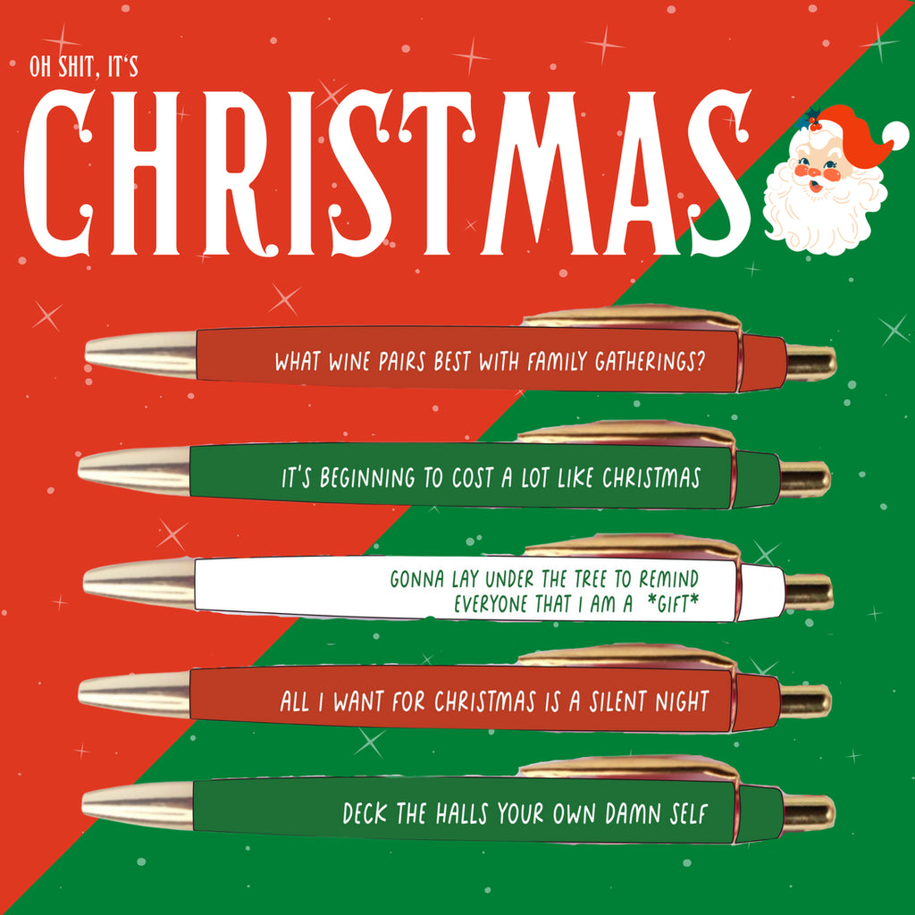 Hot Sale 7 Pcs/Set Fun Pen Set Ballpoint Pen Set Christmas Party