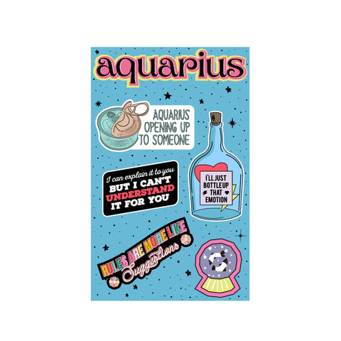 Aquarius Astrological Sticker Sheet