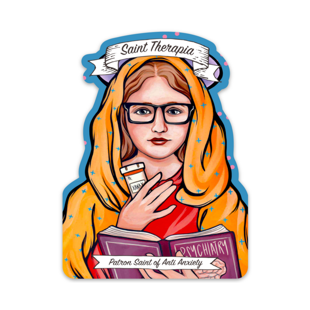 
            
                Load image into Gallery viewer, Saint Therapia Sticker
            
        