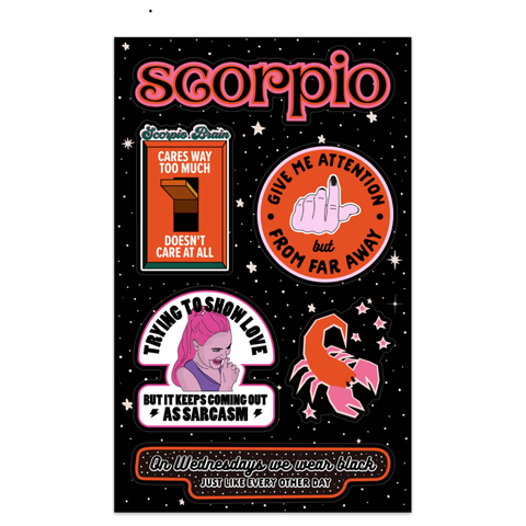 Scorpio Astrological Sticker Sheet