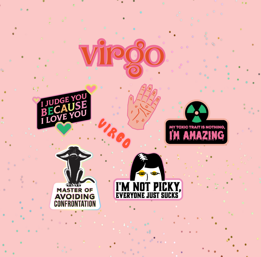 Virgo Astrological Sticker Sheet