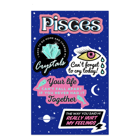 Pisces Astrological Sticker Sheet