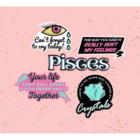 Pisces Astrological Sticker Sheet