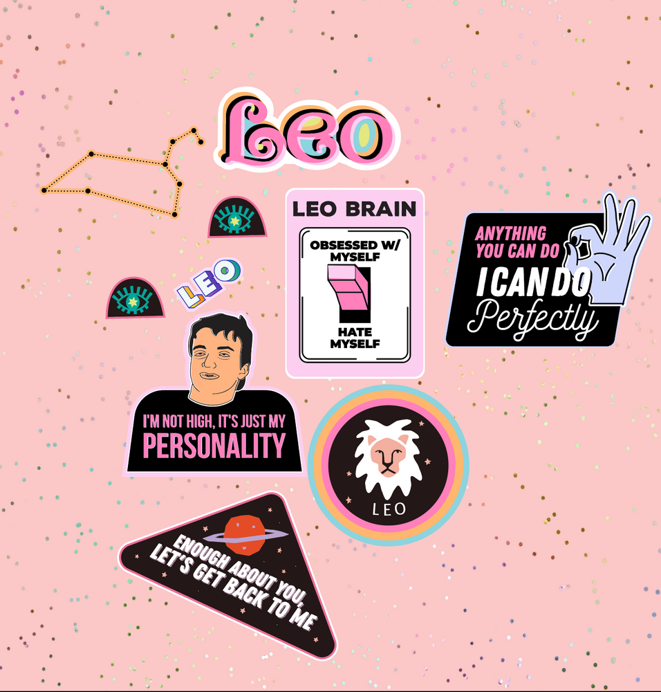 
            
                Load image into Gallery viewer, Leo Astrological Sticker Sheet
            
        