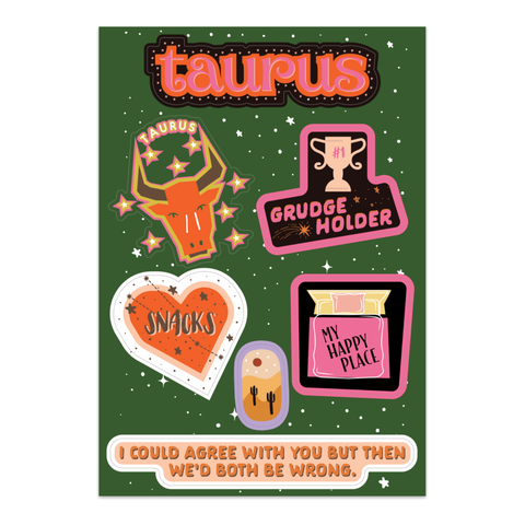 Taurus Astrological Sticker Sheet