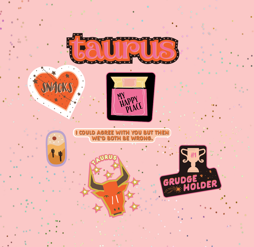 
            
                Load image into Gallery viewer, Taurus Astrological Sticker Sheet
            
        