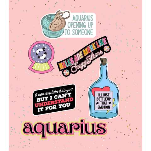 Aquarius Astrological Sticker Sheet