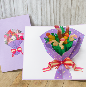 
            
                Load image into Gallery viewer, Bouquet Of Dicks 3D Pop Up Card
            
        