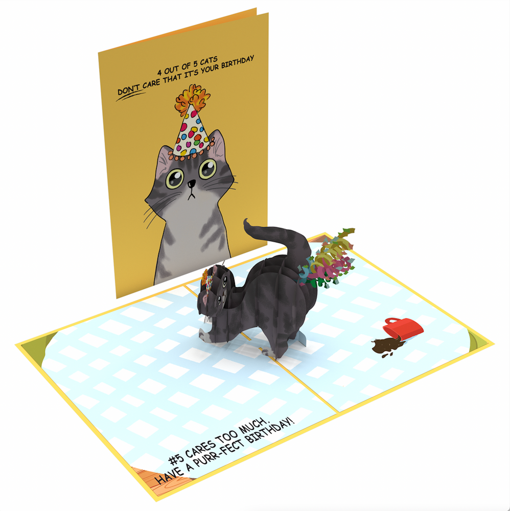 3D Cat Butt Pop Up Card
