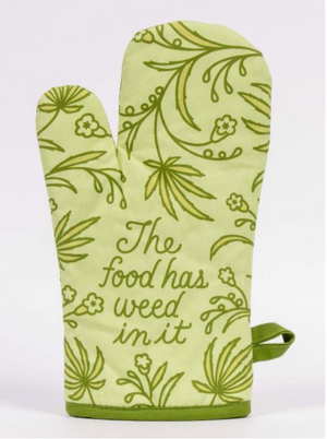 
            
                Load image into Gallery viewer, The Food Has Weed In It Oven Mitt
            
        