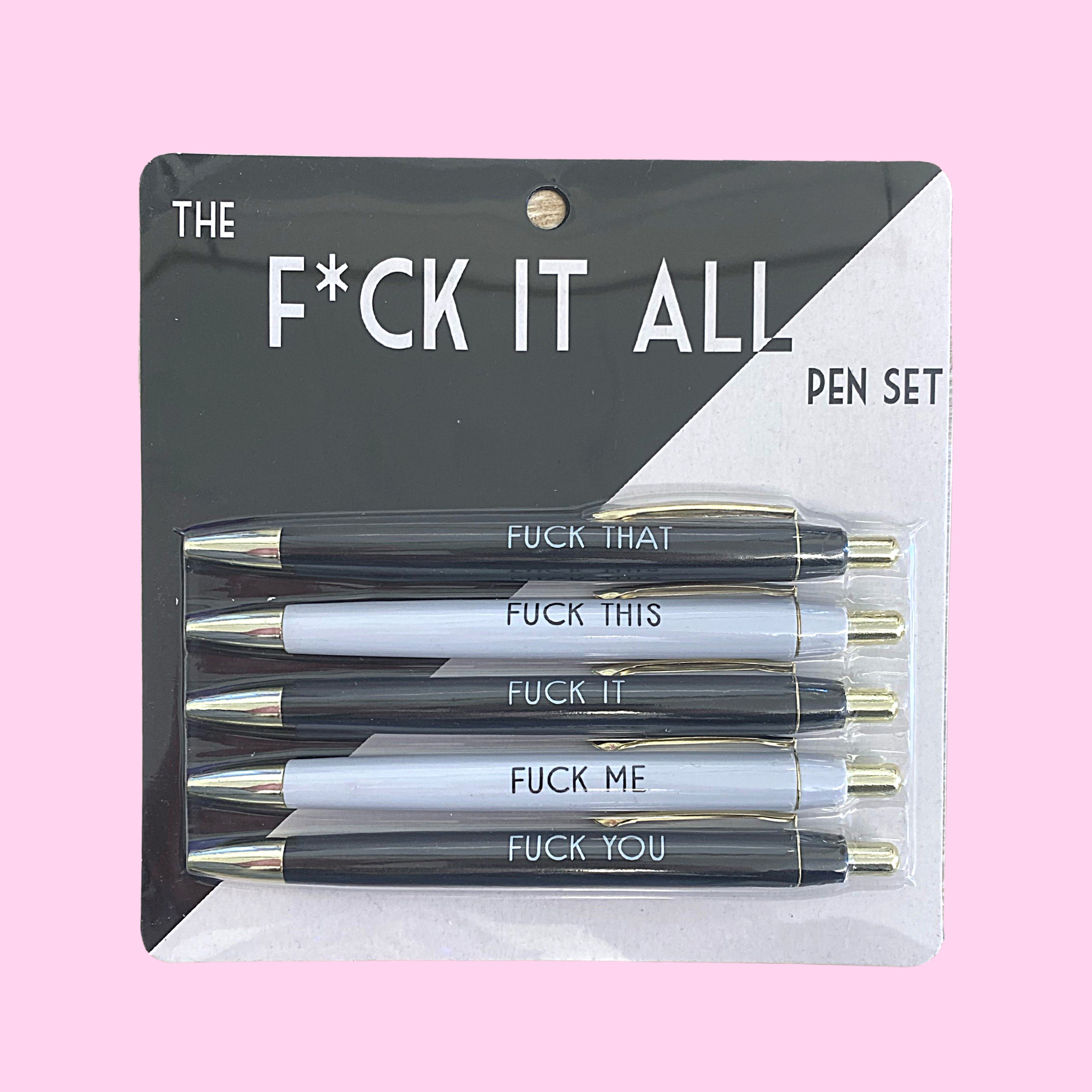 Offensive Pen MAMA Pen Festival Push Type Plastic Work Sucks Pen Funny  Stationery Customer Service Pens