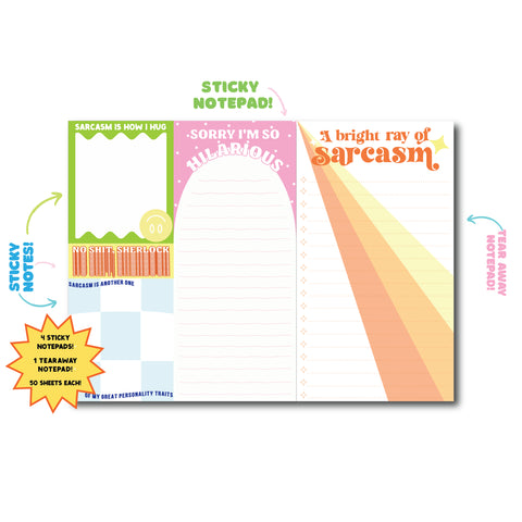 Sarcasm Notepad Set