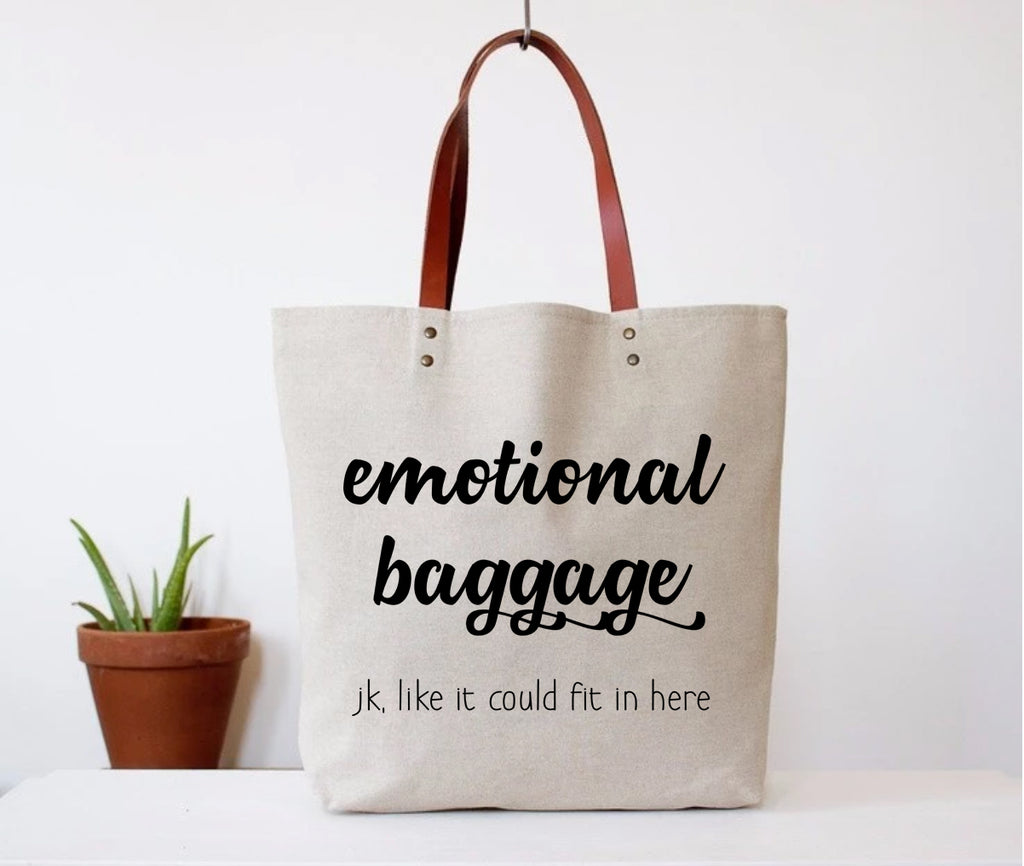 Blue College Tote Bag Emotional Baggage - PLOR
