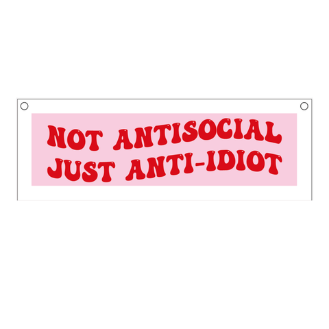 Not Antisocial Just Anti-Idiot Banner