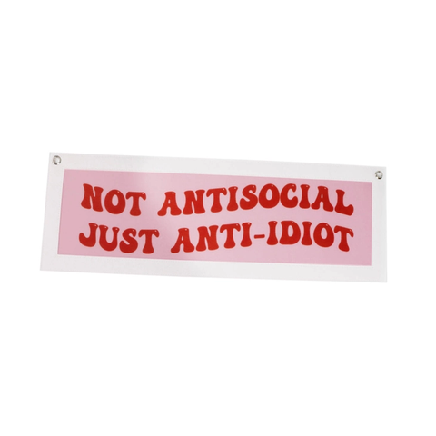 Not Antisocial Just Anti-Idiot Banner