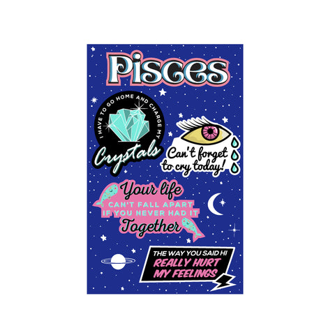 Pisces Astrological Sticker Sheet