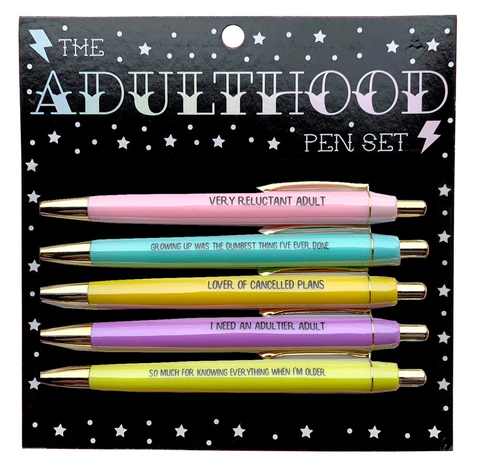 Funny Pen Set of 7, Sarcastic Daily Pen Set, Office Supplies, Adult Humor  Pens, Weekday Pens, Back to School 