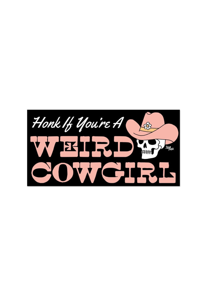 
            
                Load image into Gallery viewer, Weird Cowgirl Bumper Sticker by kaeraz
            
        